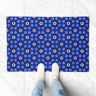 Mystic Blue Zellige Geometry Doormat
