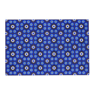 Mystic Blue Zellige Geometry Placemat