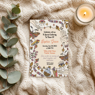 Mystic Boho Celestial Invitation