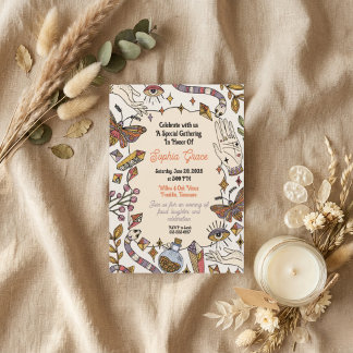 Mystic Boho Celestial Party Thank You Card