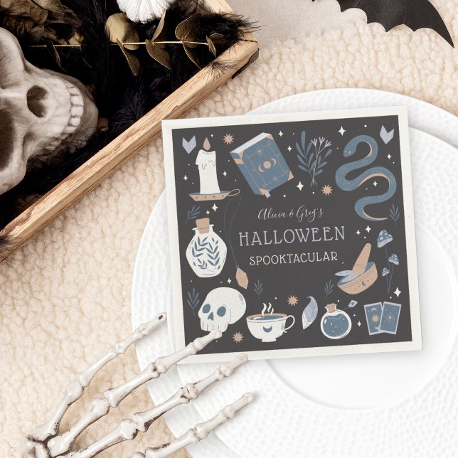 Mystic Boho Crystal Halloween Party Napkins (Creator Uploaded)