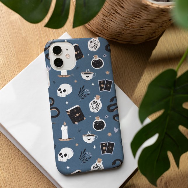 Mystic Boho Crystal Skull Snake Pattern Case-Mate iPhone Case (Creator Uploaded)