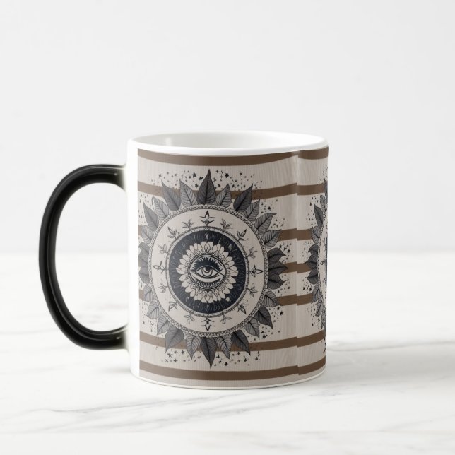 Mystic Boho Evil Eye Mandala Color Morphing Mug (Left)