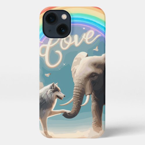 Mystic Bonds The Wolf  Elephant Odyssey iPhone 13 Case