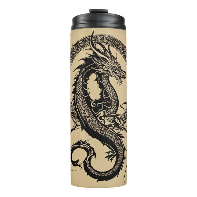 Mystic Brews: Dragon Celtic Minimalist Drinkware H Thermal Tumbler (Front)
