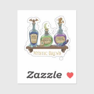 Mystic Brews Whimsical Witchy Potions & Elixirs Sticker