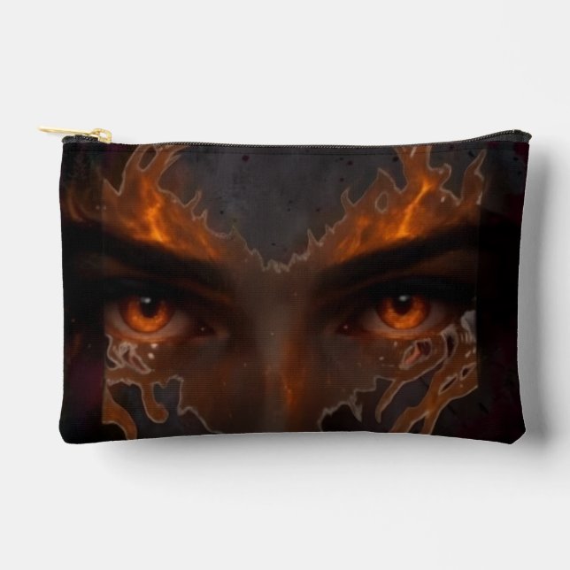 Mystic Burning Eye Dark Fantasy Cosmetic Bag (Front)