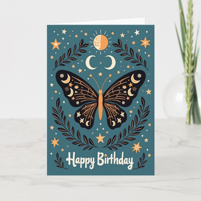 Mystic Butterfly Birthday Card (Front)