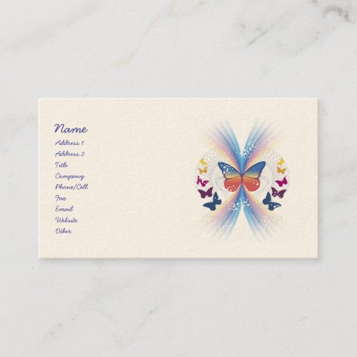 Customizable Mystic Butterfly Business Cards