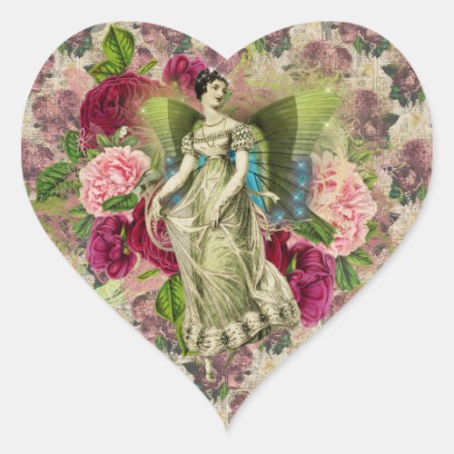 Mystic Butterfly Fairy Heart Sticker