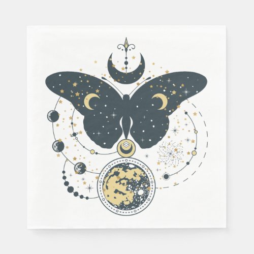 Mystic Butterfly  Sky Design Paper Napkin