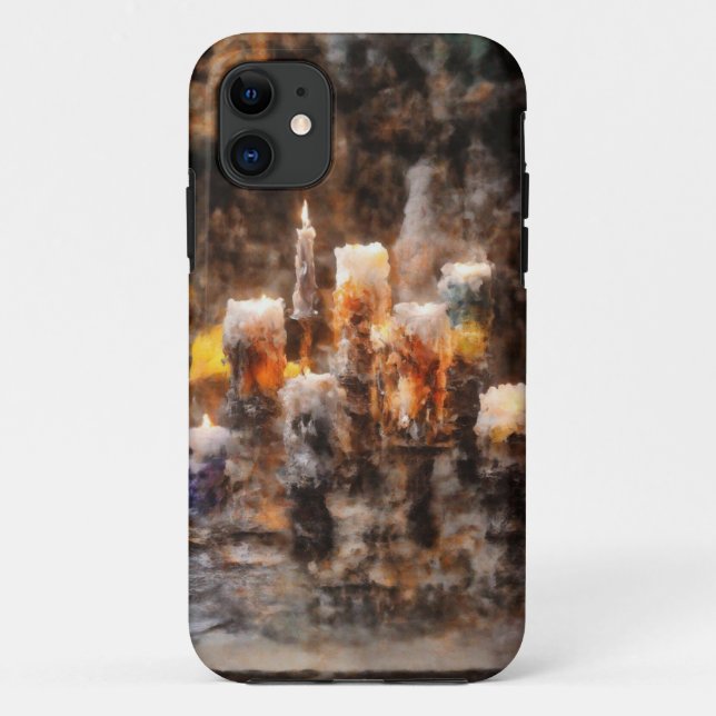 Mystic Candlelight Pumpkin Mobile Case (Back)