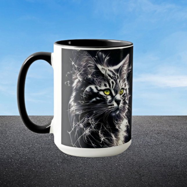Mystic Cat Eyes Mug - Bold Modern Art (Creator Uploaded)
