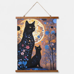 Mystic Cats  Hanging Tapestry