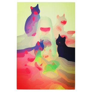 Mystic Cats & Spirits – Vibrant Abstract Anime Art