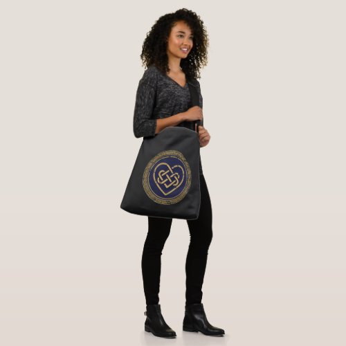 MYSTIC CELTIC HEART CIRCLE CROSSBODY BAG