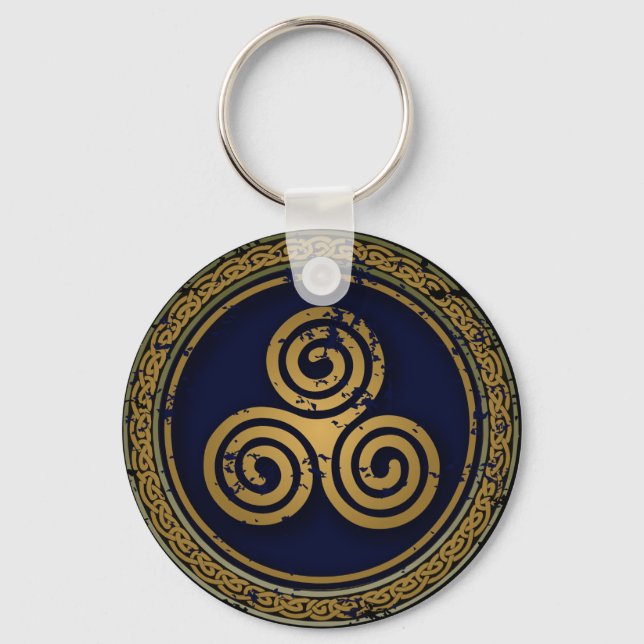 MYSTIC CELTIC SWIRLS CIRCLE KEYCHAIN (Front)