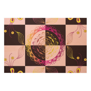 Mystic Checkerboard, Pink and Black Graphic Art