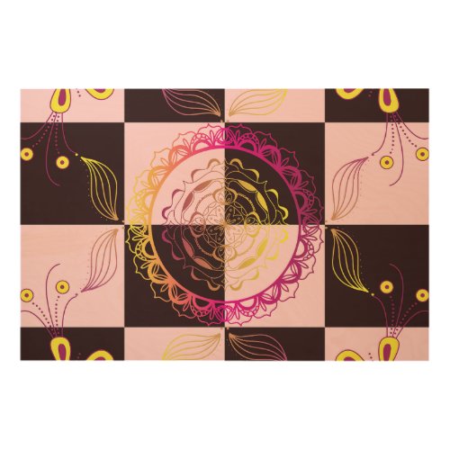 Mystic Checkerboard Pink and Black Graphic Art 