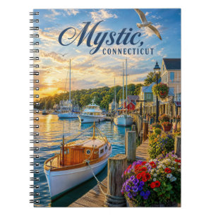 Mystic, Connecticut Harbor Sunset Notebook