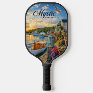 Mystic, Connecticut Harbor Sunset Pickleball Paddle