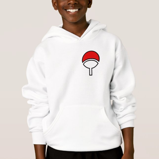 Mystic Crimson Eye Anime Art – Dark Shinobi Silhou Hoodie (Front)