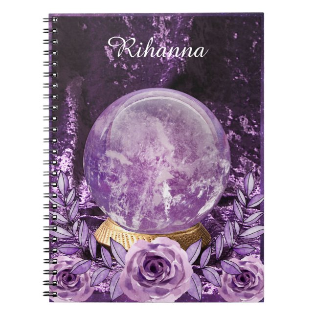 Mystic Crystal Ball Fortune Teller Notebook (Front)