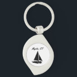 Mystic CT Keychain<br><div class="desc">Mystic,  Connecticut sailboat</div>