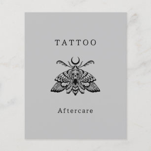 Mystic Death moth Tattoo Aftercare Instructions Flyer