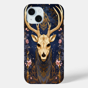 Mystic Deer Stag with Antler Witchy Dark Academia iPhone 15 Case