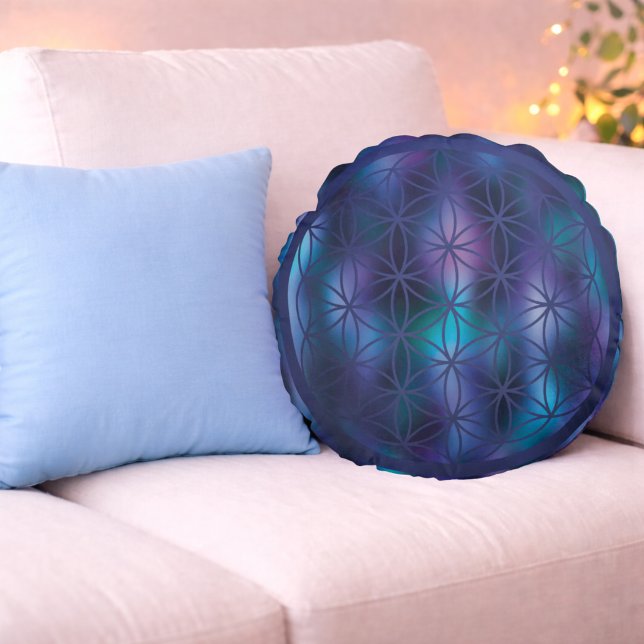 Mystic Depth – Color of Heart Round Pillow (Creator Uploaded)