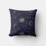 Mystic Design Vintage Style. Eye, Moon, Stars Throw Pillow at Zazzle