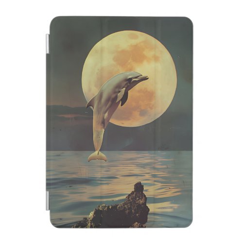 Mystic Dolphin Full Moon iPad Mini Cover