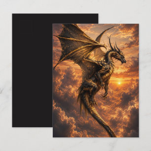 Mystic Dragon Ancient moon Postcard Got