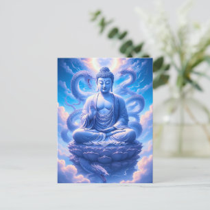 Mystic Dragon Buddha Meditation Postcard