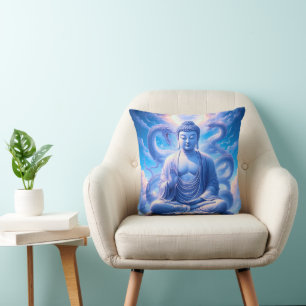 Mystic Dragon Buddha Meditation Throw Pillow