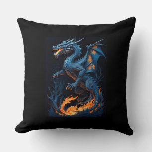 Mystic Dragon Throw Pillow