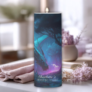 Mystic Dragon & Unicorn Fantasy Energy Pillar Candle