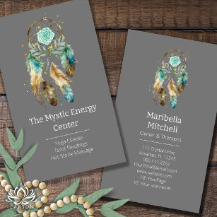 Mystic Dreamcatcher Spiritual Metaphysical Yoga Business Card