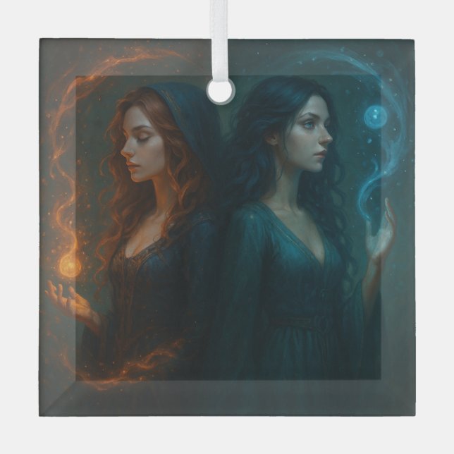 Mystic Duality Glass Ornament (Front)