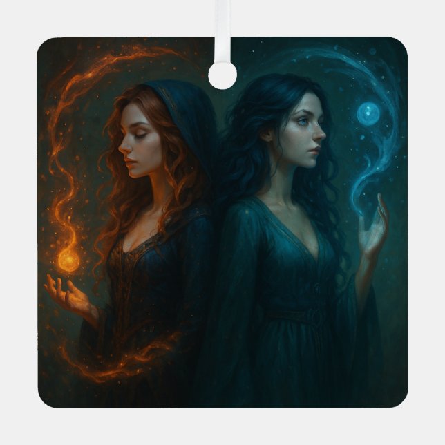 Mystic Duality Metal Ornament (Front)