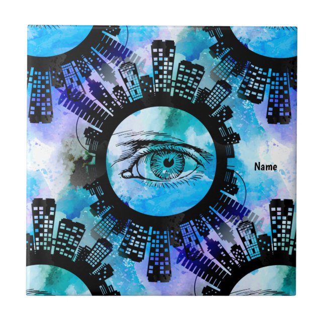 Mystic Elegance in Urban Contemporary Style Ceramic Tile (Front)