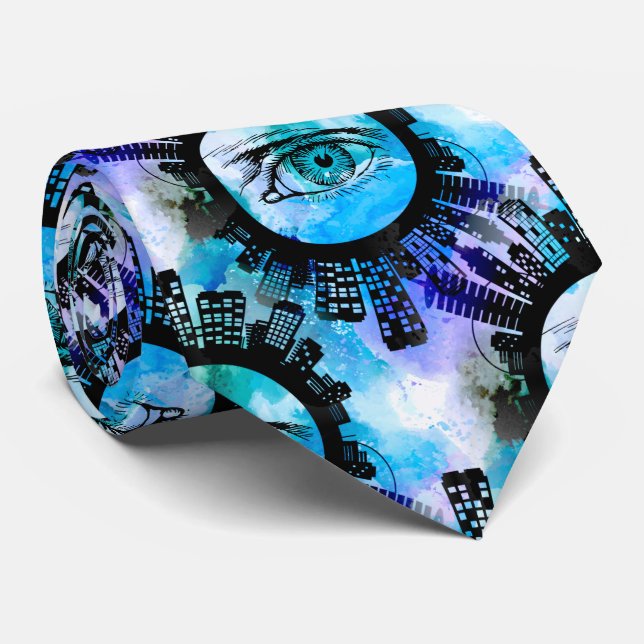 Mystic Elegance in Urban Contemporary Style Neck Tie (Rolled)