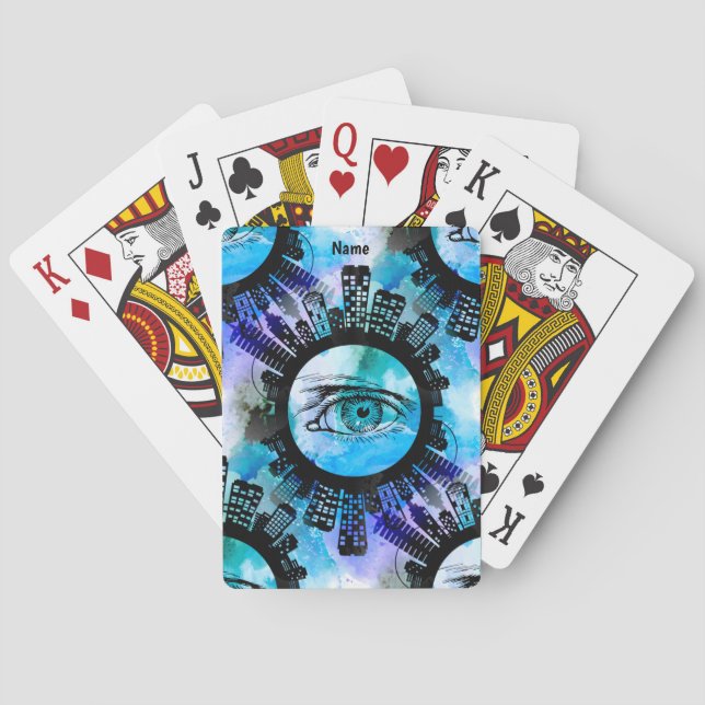 Mystic Elegance in Urban Contemporary Style Poker Cards (Back)