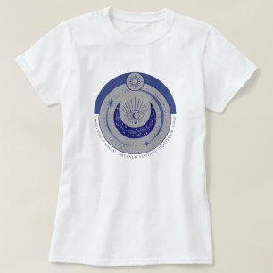 Mystic Eye & Crescent Moon – Latin Occult Symbol T-Shirt
