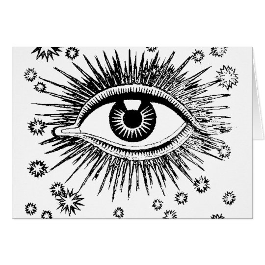 Mystic Eye Eyeball Sees All Watches You Card