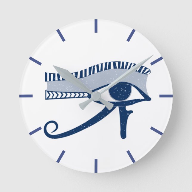 Mystic Eye of Horus Symbol Round Clock (Front)