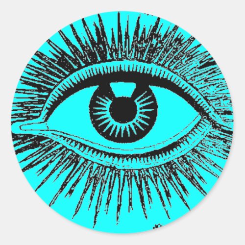 Mystic Eye Sees All ICU Classic Round Sticker