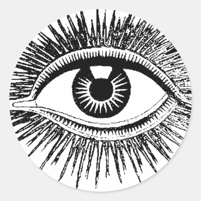 Mystic Eye Sees All ICU Classic Round Sticker (Front)