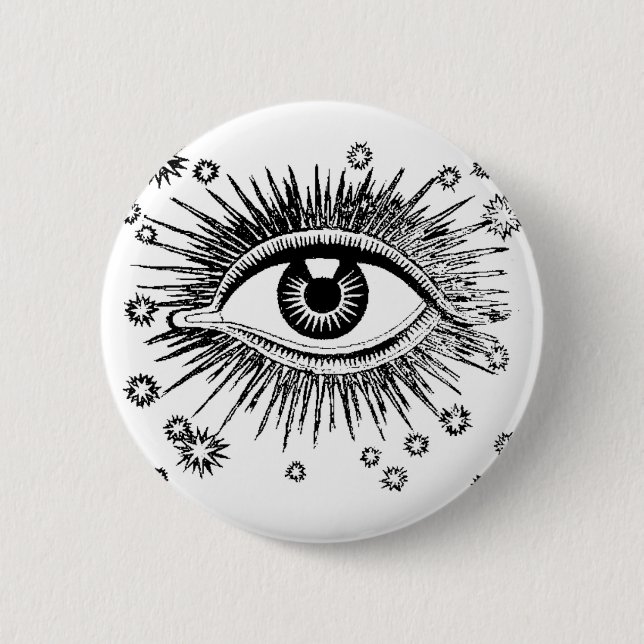 Mystic Eye Sees All Pinback Button (Front)